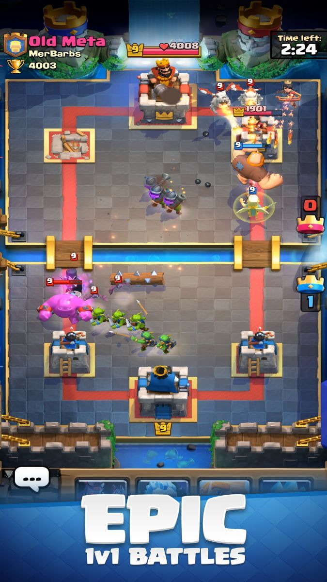 clash royale game freezes when opponent plays cards